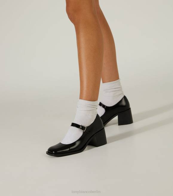 Slipper mit Absatz| de Tony Bianco Frauen Loure Freizeitschuhe Schwarz hochglänzend 4624356